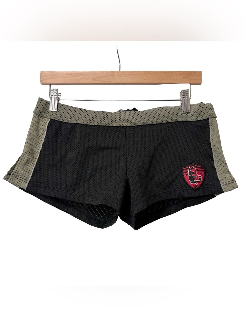 Cellblock13 Men’s Sheer Mesh Booty Shorts Doberman Logo Size Medium